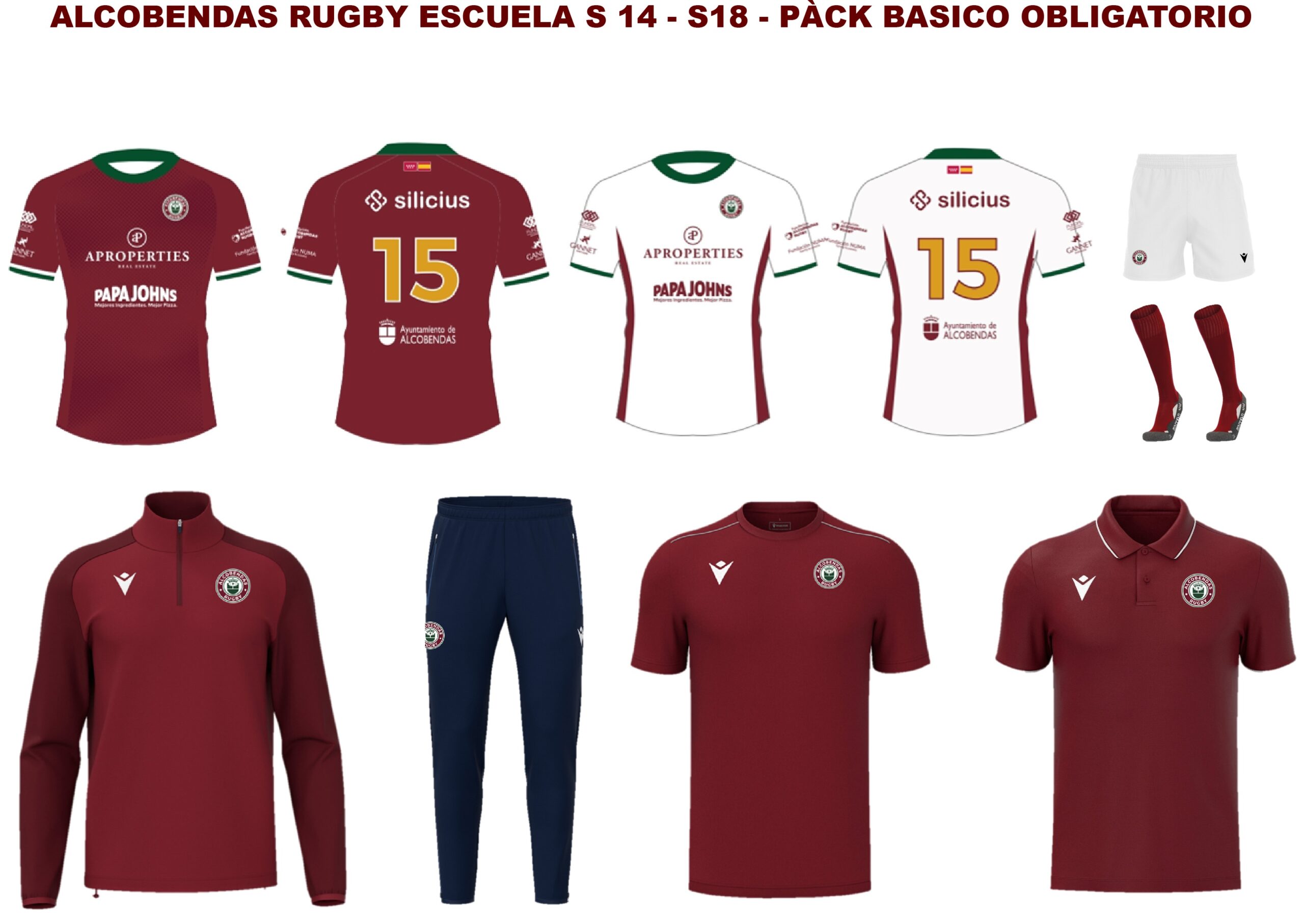 ALCOBENDAS RUGBY ACADEMIA S14-S18 - PACK BÁSICO OBLIGATORIO
